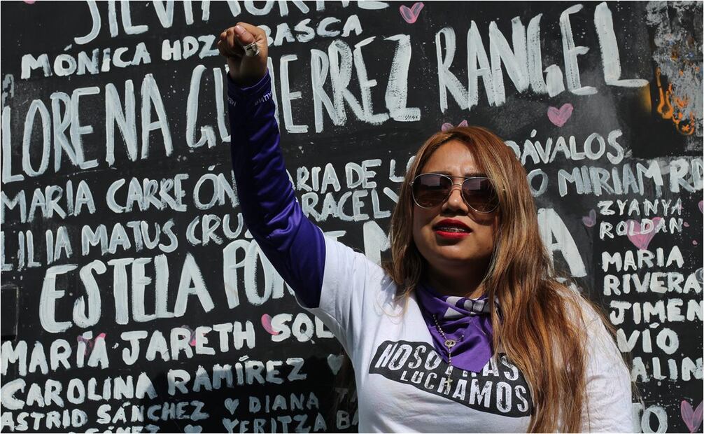 Yara Vargas, Yadira Barrios y Yeritza Bautista, sobrevivientes de intento de feminicidio en México. Foto: Brenda Martínez/EL UNIVERSAL