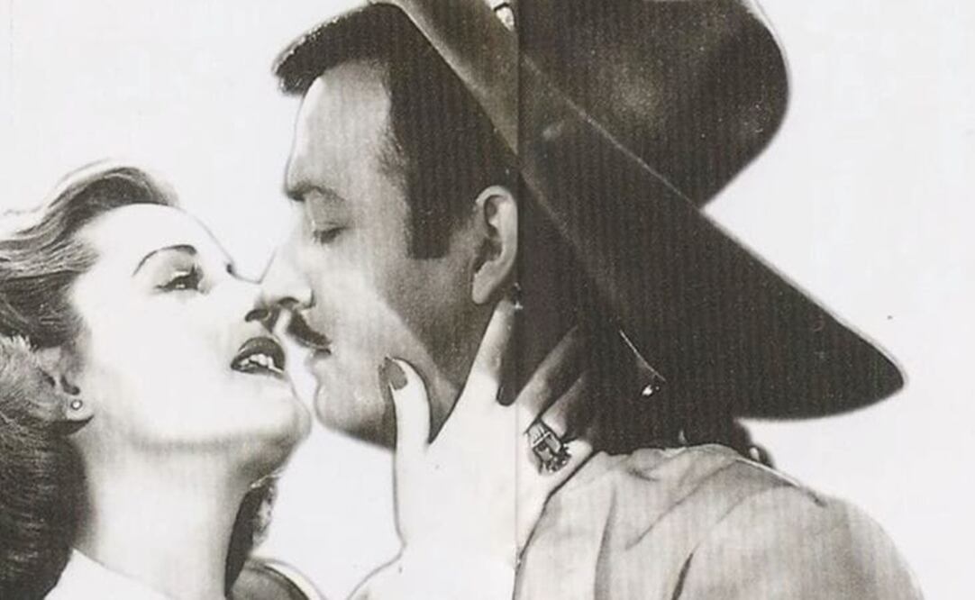 La combinación romántica en cine de una argentina y un mexicano en "Cuando quiere un mexicano", con Amanda Ledesma y Jorge Negrete. Foto: Especial.