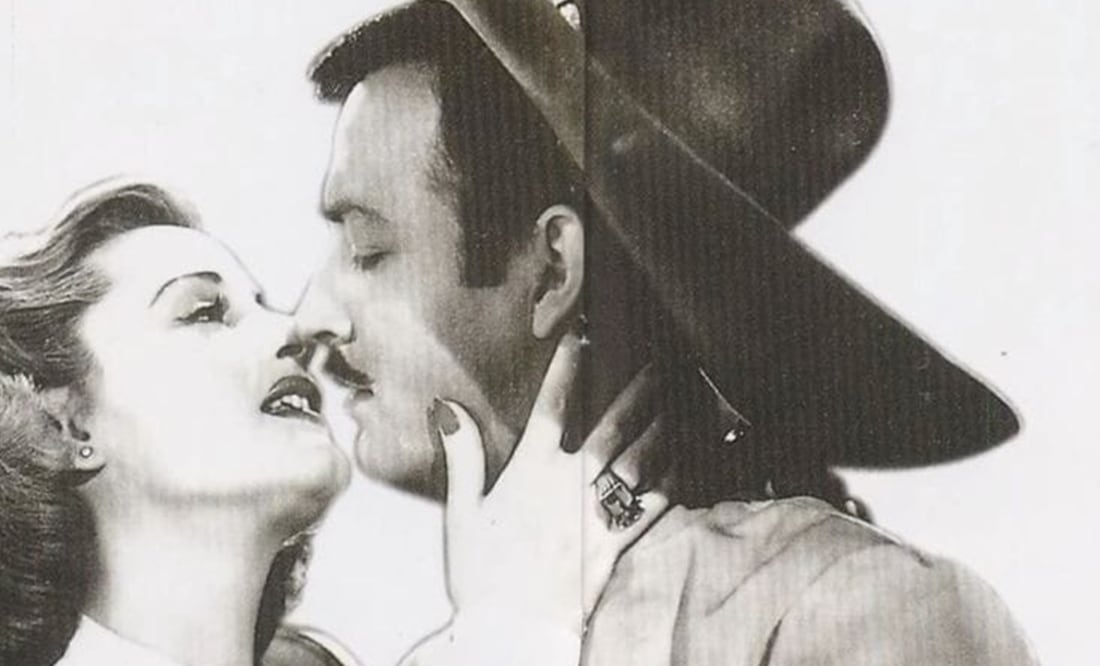 La combinación romántica en cine de una argentina y un mexicano en "Cuando quiere un mexicano", con Amanda Ledesma y Jorge Negrete. Foto: Especial.