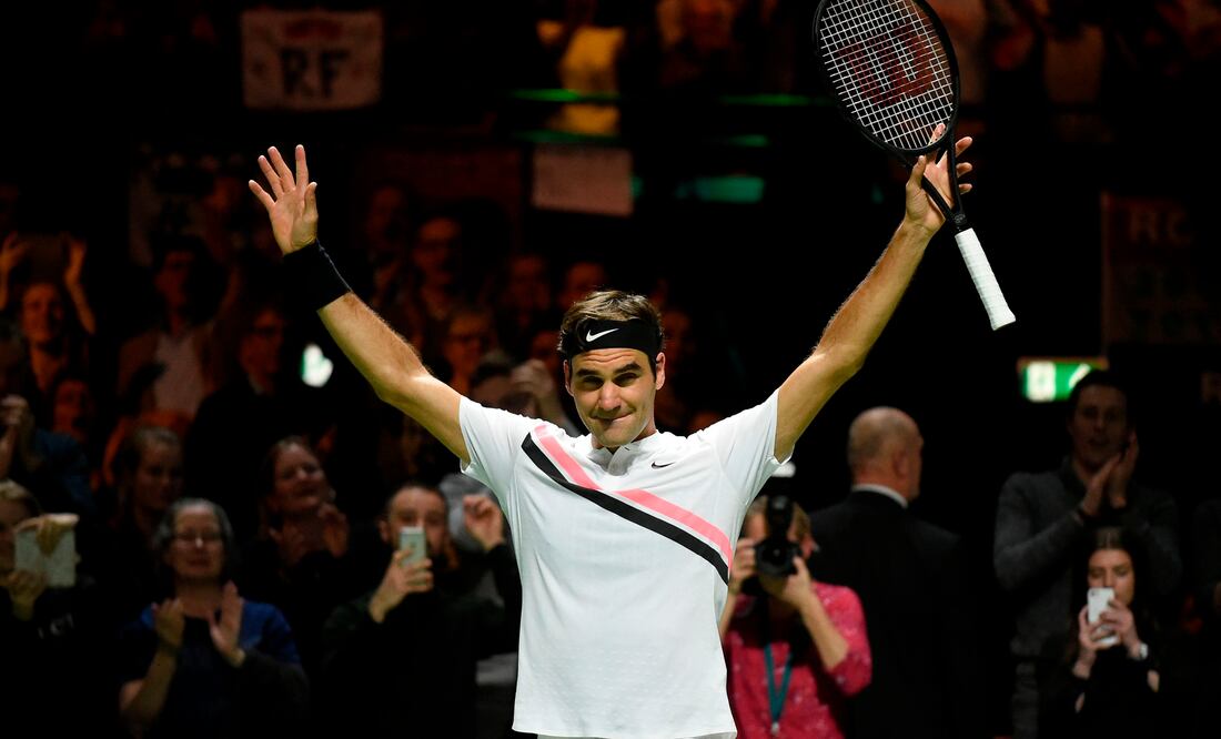 AFP. Roger Federer festeja el triunfo frente a Robin Haase