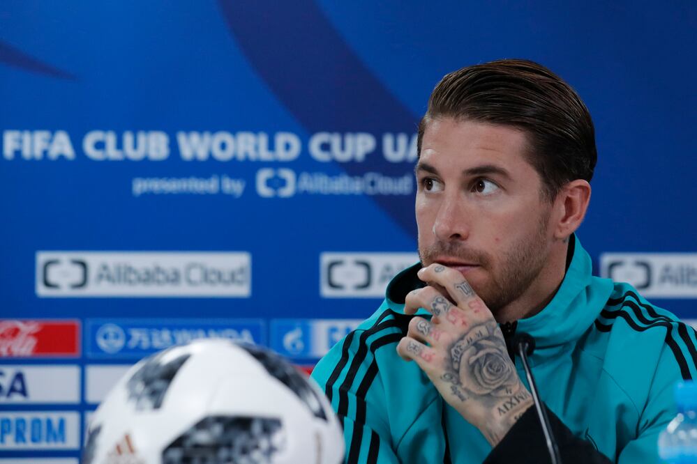 AP. Sergio Ramos durante una conferencia de prensa 
