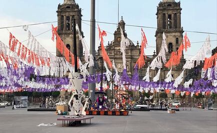 Instalan ofrenda monumental del Zócalo en honor a víctimas del 19-S