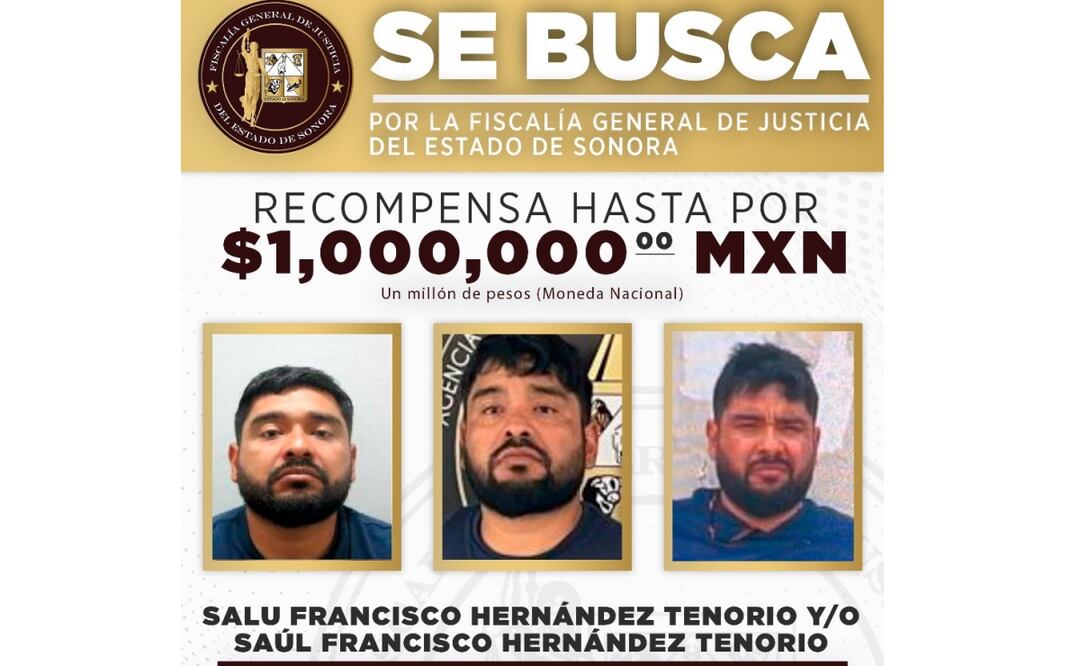 La Fiscalía de Sonora ofrece recompensa de un mdp por “El Ponchis”, reo que se fugó del Cereso de Hermosillo (07/05/2025). Foto: Especial
