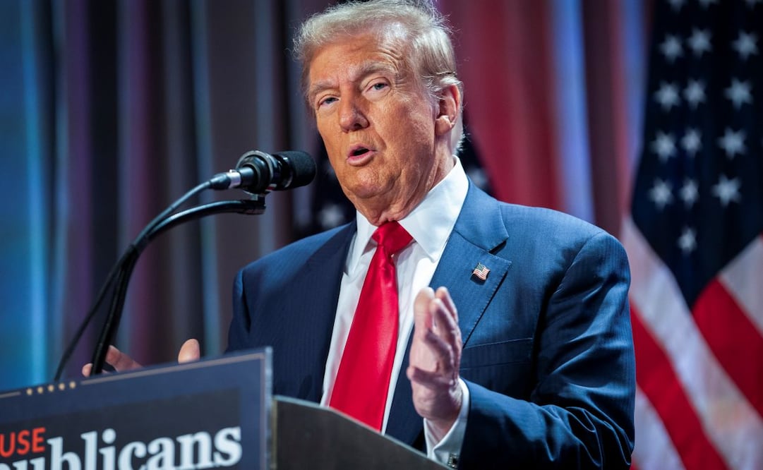 El próximo presidente Donald Trump, en una reunión con la Conferencia Republicana de la Cámara de Representantes, el 13 de noviembre de 2024, en Washington. Foto: AP/Archivo