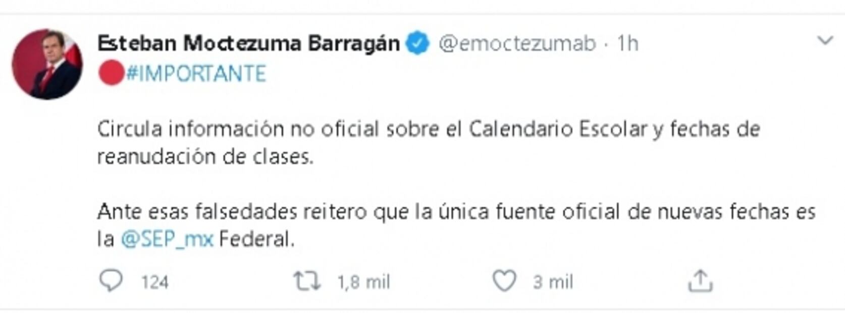 Desmiente SEP suspensión de ciclo escolar; es noticia falsa, dice