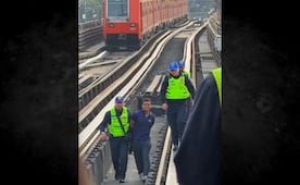 Detienen a hombre que descendió a las vías de la Línea B del Metro; circulación se normaliza tras detención