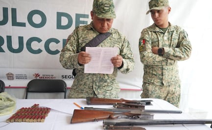 Canje de armas suma 218 armas y 353 granadas entregadas en Edomex; incluyen intercambio de juguetes bélicos