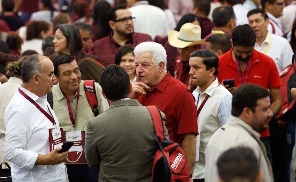 Asistentes del VIII Congreso Nacional Extraordinario de Morena este domingo 3 de mayo de 2026. Foto: Diego Simón Sánchez/ EL UNIVERSAL