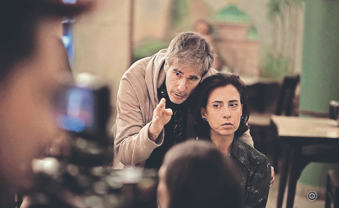 Walter Salles en el set con la actriz Fernanda Torres. Foto: de IMDb