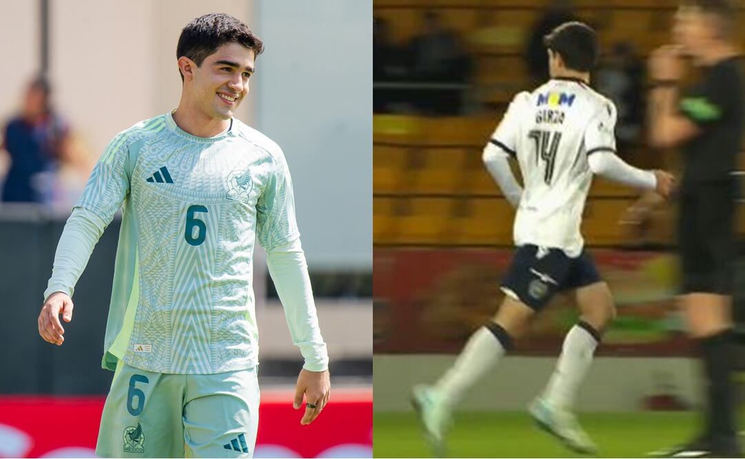 César Garza durante un partido de preparación con la Selección Mexicana Sub-20/ César Garza durante su debut con el Dundee FC del futbol escocés - Foto: Imago7/Especial