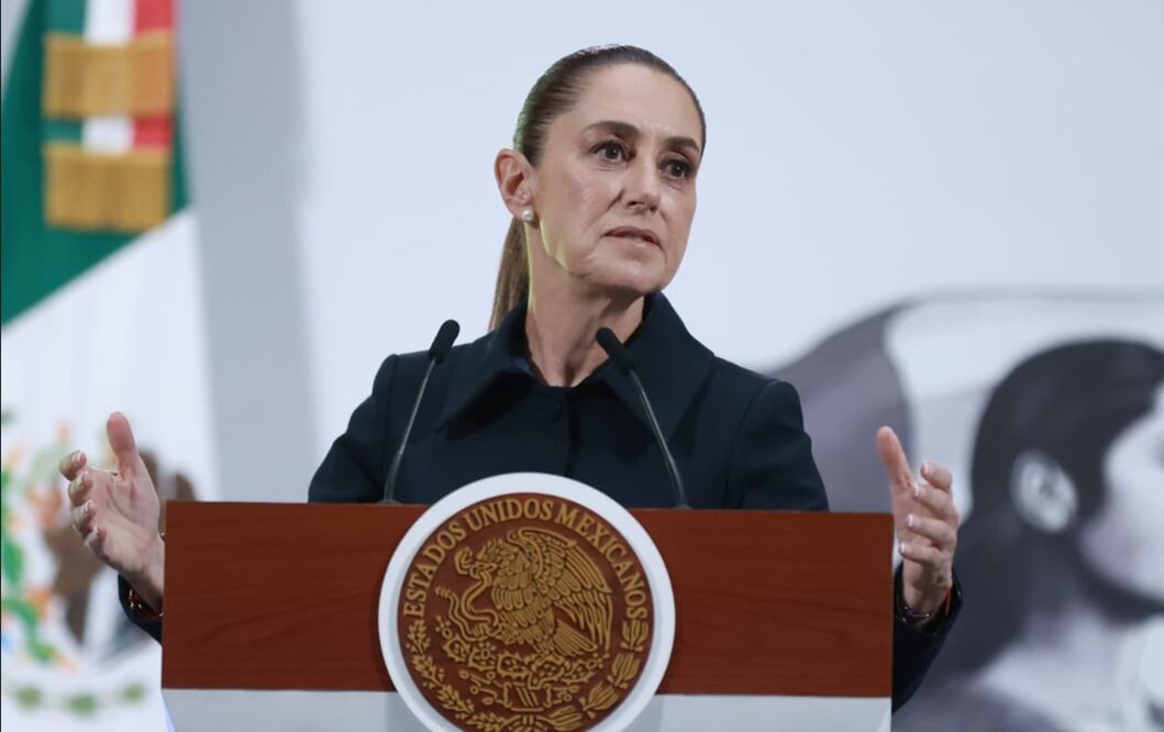 La presidenta Claudia Sheinbaum Pardo durante la mañanera del 21 de agosto de 2025. Foto: Fernanda Rojas/EL UNIVERSAL