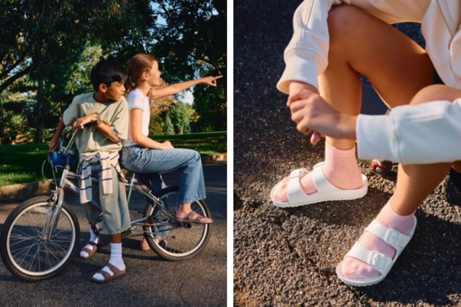 El calzado KIDS de Birkenstock ofrece comodidad y cuidado para los pies en vacaciones. Foto: Birkenstock MX
