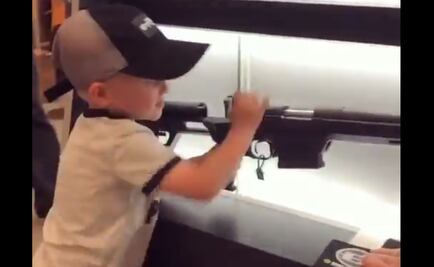 Reviven en redes video de niño estadounidense de 4 años con un rifle