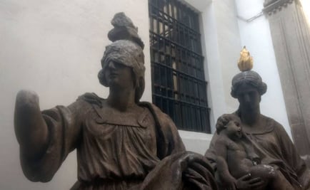 Esculturas dañadas por el 19-S permanecen en la curia de Catedral