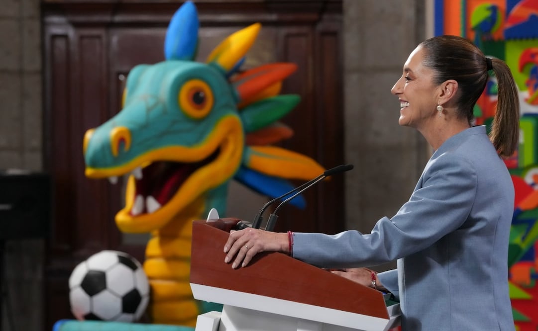 Claudia Sheinbaum en su conferencia matutina en Palacio Nacional el 27 de noviembre de 2025. Foto: Presidencia