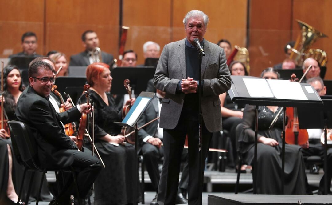 Guanajuato, Gto. 26 octubre 2023 Concierto de la Orquesta Filarmónica de Sonora y Coro del Teatro del Bicentenario interpreta Cantata Sueños de Arturo Márquez con Laura Cmet, directora invitada en el Teatro Juárez. Fotos: Berenice Fregoso/ El Universal.