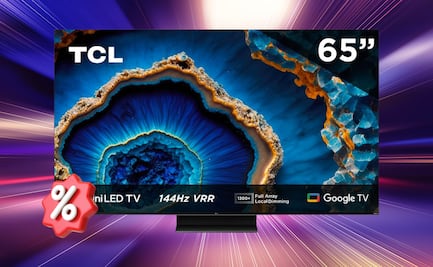 Pantalla TCL QD-MiniLED de 65" con 38% de descuento y 15 MSI en Amazon México