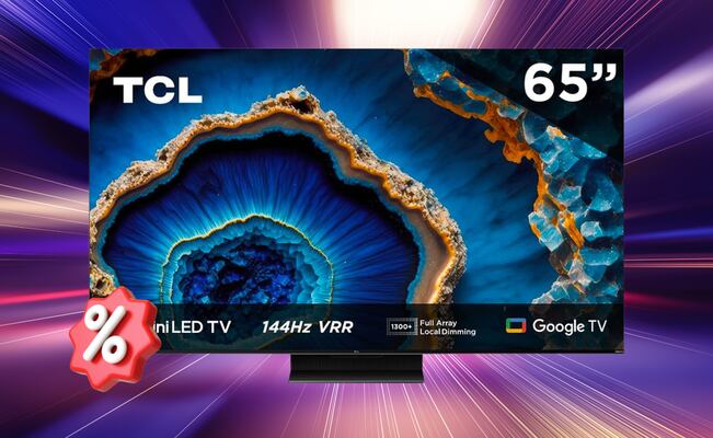 Pantalla TCL QD-MiniLED de 65" con 38% de descuento y 15 MSI en Amazon México