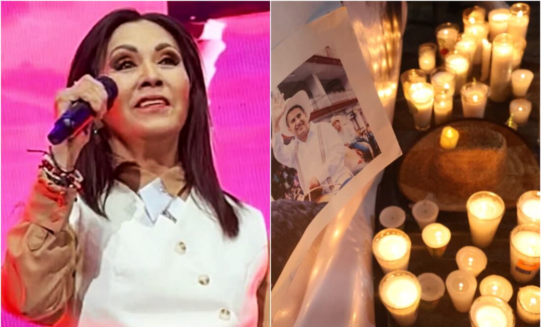 Ana Gabriel lamenta el asesinato del político Carlos Manzo (1985 - 2025) en su último concierto en Orlando, Florida.
Fotos: Instagram & EL UNIVERSAL / Luis Camacho