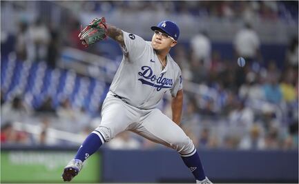 Julio Urías llegó a 14 victorias en la temporada tras el triunfo de Dodgers sobre Marlins