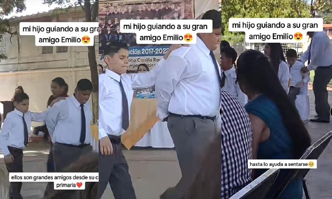 El emotivo momento en que Emilio ayuda a su amigo fue compartido a través de TikTok y ya supera más de un millón de visualizaciones. FOTO: TikTok: @wvideos34