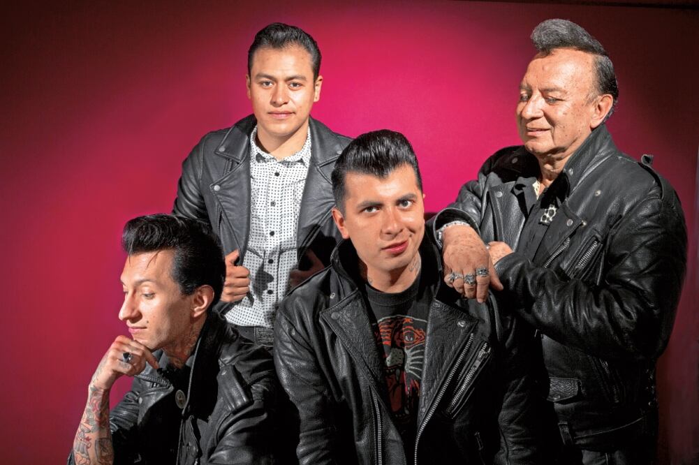 Vincent y su padre Vincent Van Rock, Lalobilly y Chucho Tormenta (FEDERICO GAMA. EL UNIVERSAL)