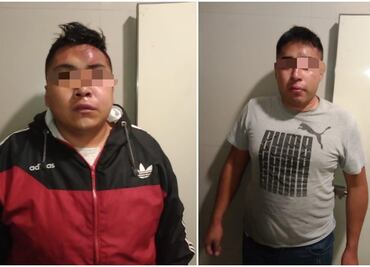 Caen 2 ladrones de otra combi; apresuran subirse a patrulla para evitar golpiza