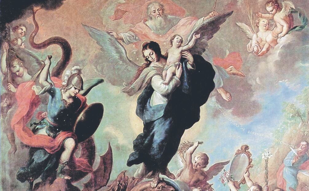 El óleo en tela Virgen del Apocalipsis, de Miguel Cabrera, 1760. Foto: IIE