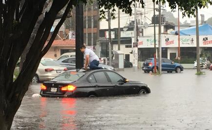 Lluvias generan encharcamientos, deslave y afectaciones a inmuebles en CDMX