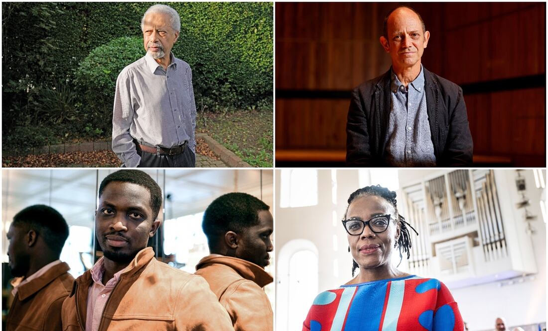 Abdulrazak Gurnah: Nobel literario,  Damon Galgut: Booker Prize,  Mohamed Mbougar Sarr: Premio Goncourt, Tsitsi Dangarembga. Foto: AP/AFP/EFE, archivo