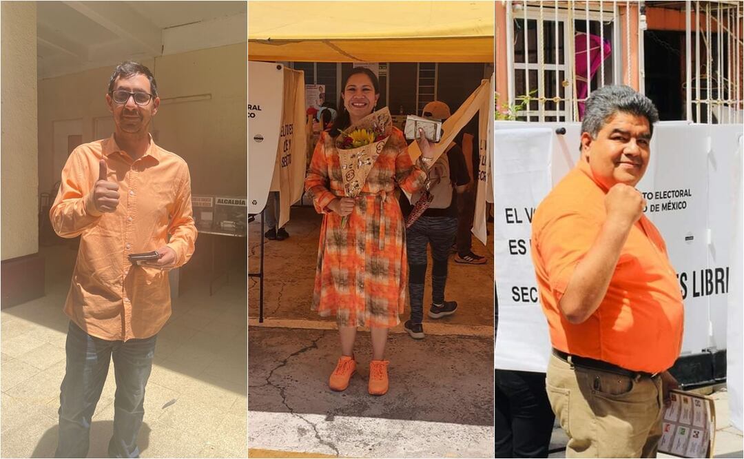 Candidatos de Movimiento Ciudadano en CDMX votan temprano y llaman a sufragar en libertad y paz. Foto: Especial