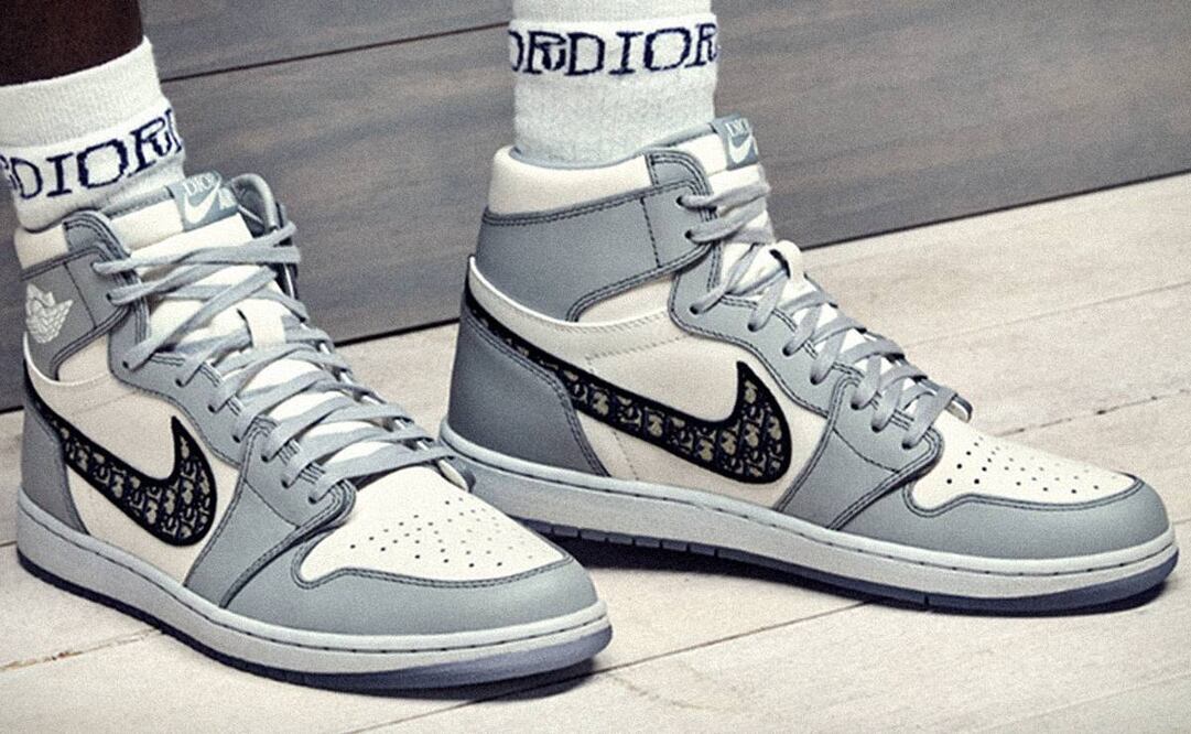 Tenis Nike de Jordan x Dior. Foto: Twitter - Jordan