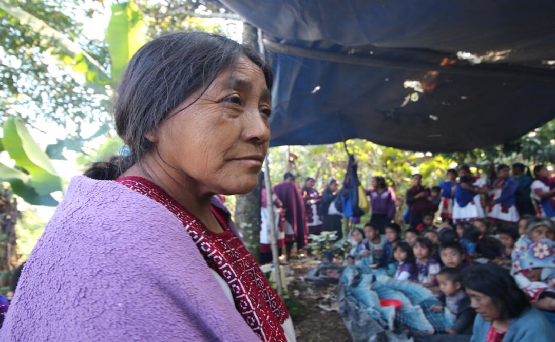 A sus 80 años, Manuela vive en las montañas de Chenalhó al ser desplazada