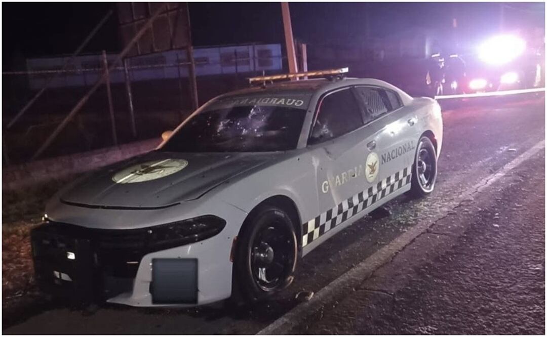 El ataque contra los elementos de la GN ocurrió cuando los oficiales realizaban un recorrido de vigilancia en calles de Guanajuato (06/02/2025). Foto: Especial