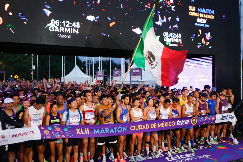 Salida del Maratón de la Ciudad de México en Ciudad Universitaria - Foto: Diego Simón Sánchez/EL UNIVERSAL