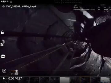 Así se ve dentro de un pozo donde están atrapados los mineros