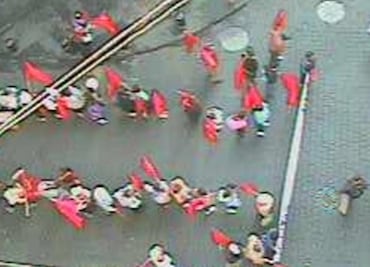 Reportan manifestantes en esquina de Allende y Donceles