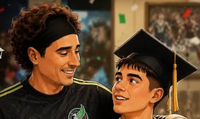 ¡Ternuritas! “Don Memo” felicita Gilberto Mora por graduarse de preparatoria 