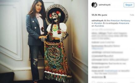 Salma Hayek meets "La Catrina" in London