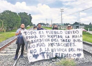 Afectados por el Suburbano amagan con impedir obras
