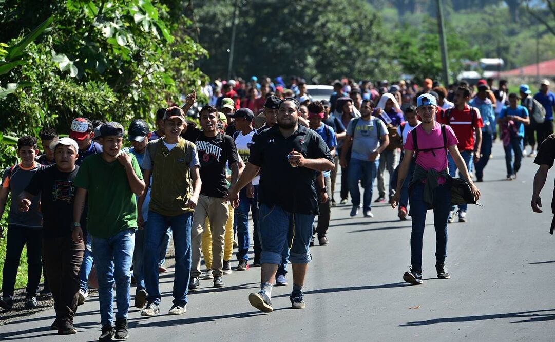 Caravana de migrantes que salió de Honduras (Foto: AFP)