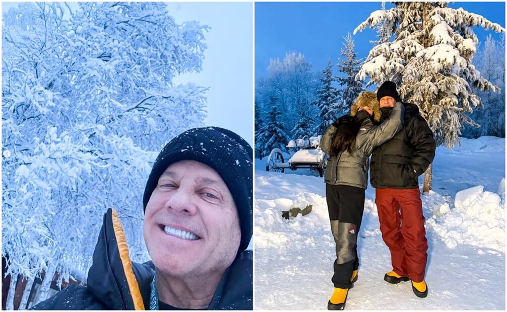 Los actores Alexis Ayala y Cinthia Aparicio disfrutan de su amor en Alaska.