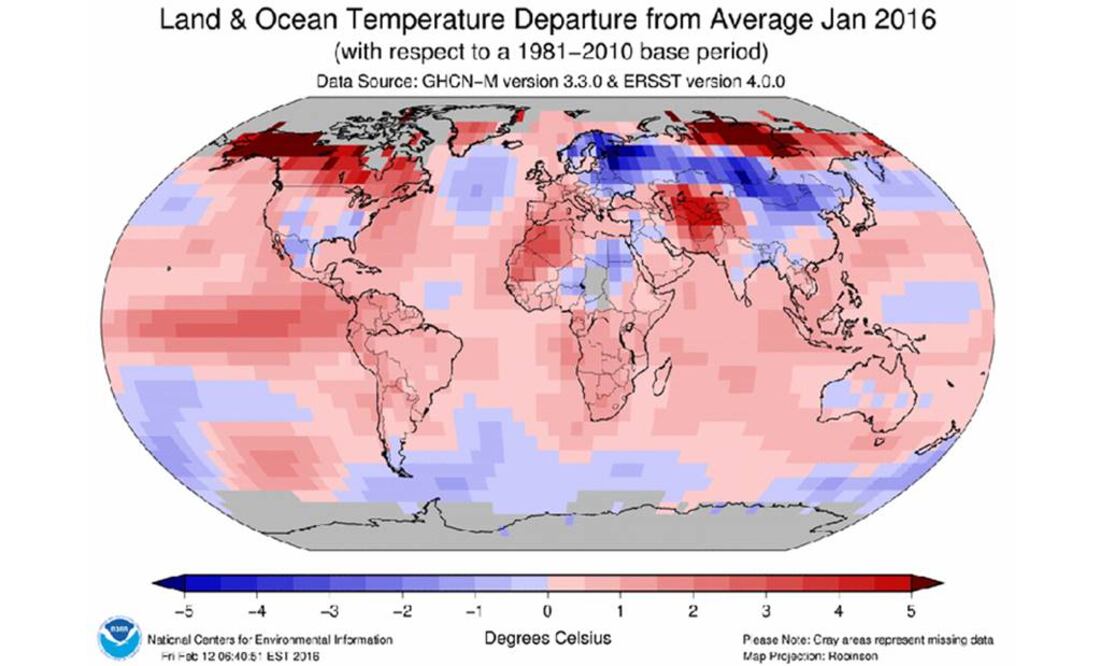 La NOAA ofreció estadísticas que muestran evidencia del incremento consecuente del promedio global de temperatura. (FOTO: NOAA)