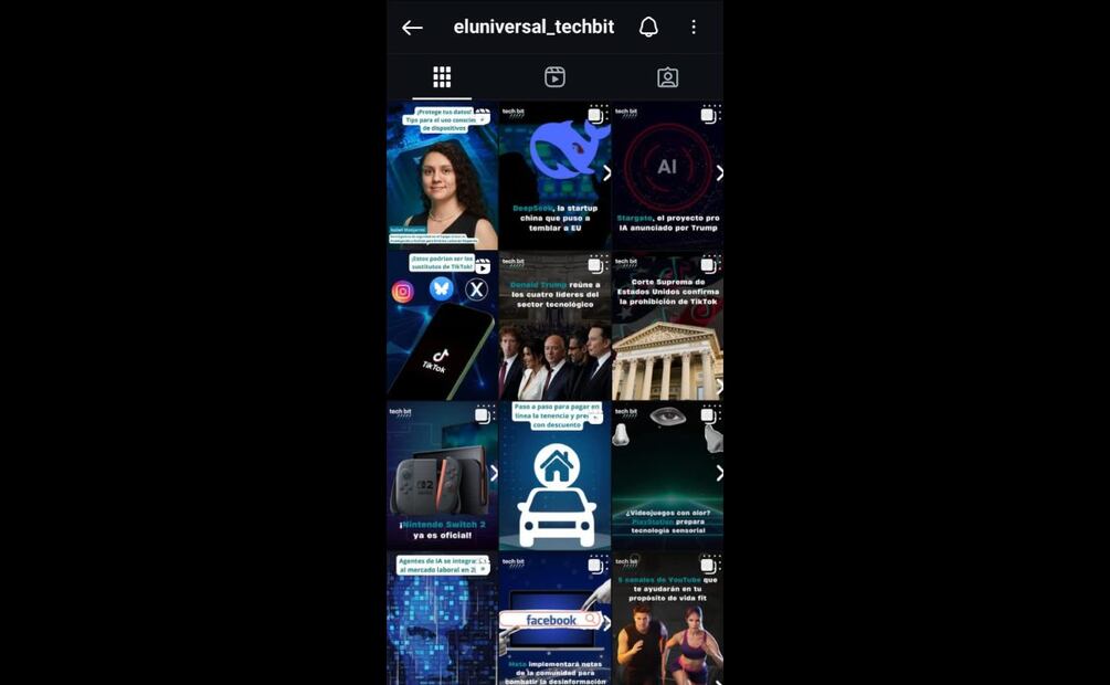 Actualizaciones de Instagram. Imagen: captura de pantalla