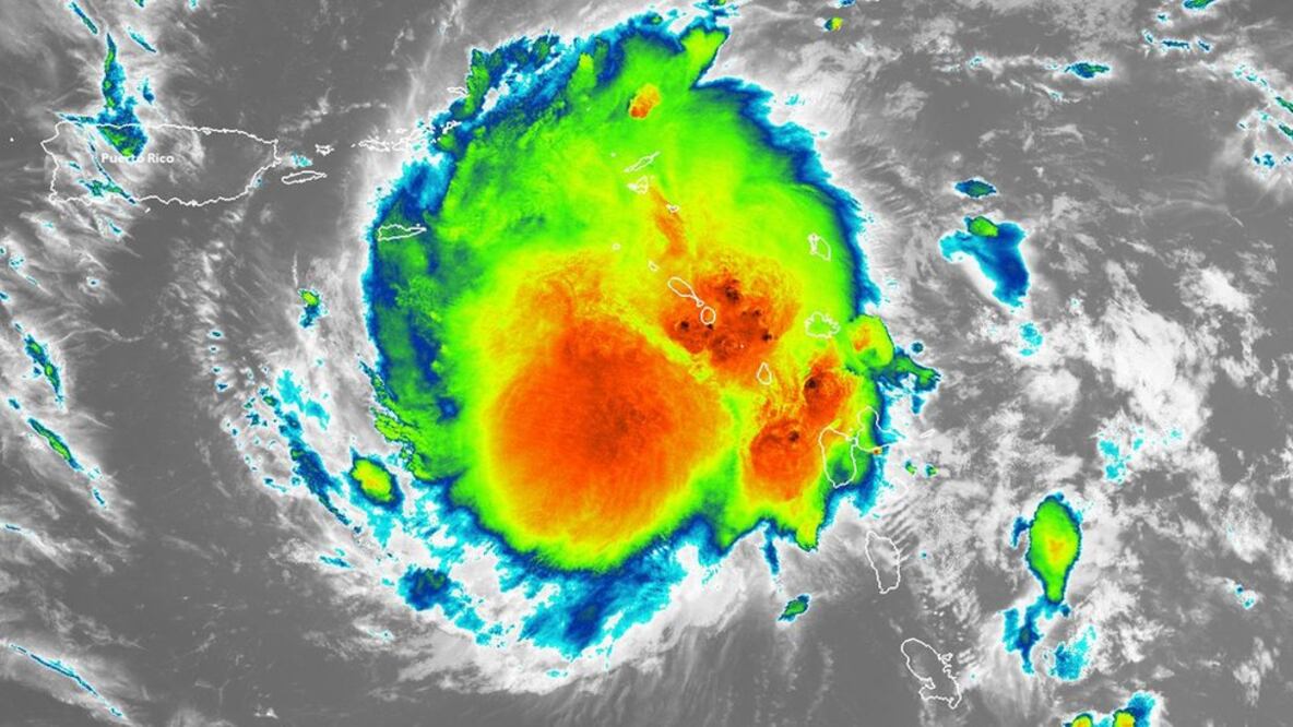 Dorian ganó en intensidad a medida que se acercaba a Puerto Rico (Foto: NOAA)