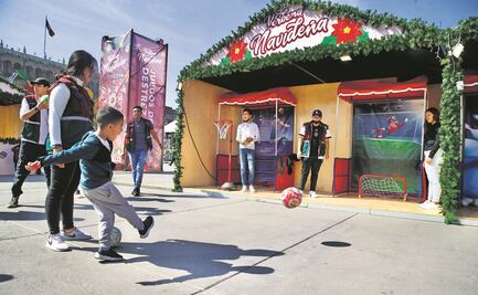 Juegos mecánicos y de destreza, en verbena navideña