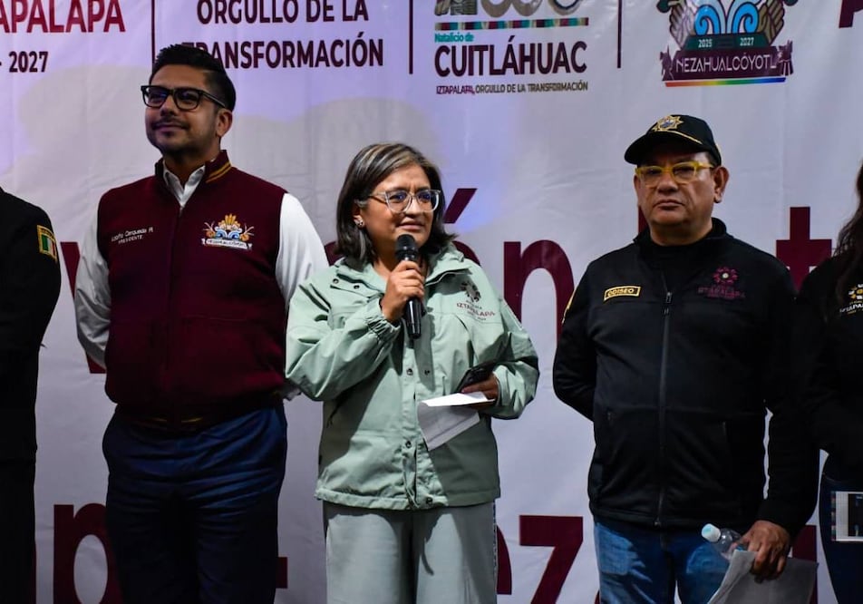 La alcaldesa de Iztapalapa, Aleida Alavez y el presidente municipal de Nezahualcóyotl, Adolfo Cerqueda, anunciaron que construirán un parque lineal sobre avenida Texcoco. Foto: Especial