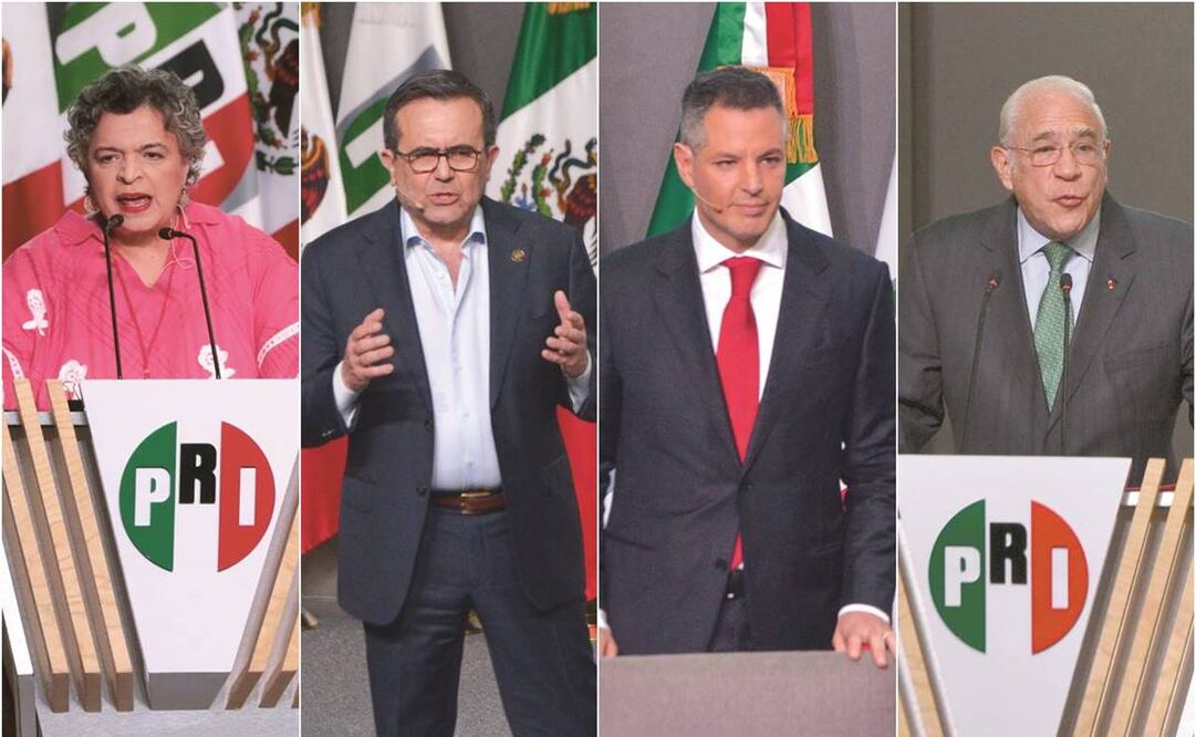 Los priistas Beatriz Paredes Rangel, Ildefonso Guajardo Villarreal, Alejandro Murat Hinojosa y José Ángel Gurría Treviño fueron los principales ponentes en el primer día del foro Diálogos por México en el CEN del PRI. Foto: Juan Boites/EL UNIVERSAL y ALE 