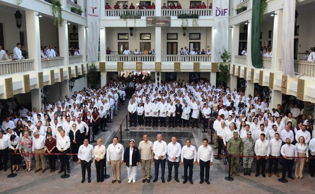 Gobernador de Tamaulipas, Americo Villarreal, en la puesta en marcha del programa de vacunación 04 de noviembre  de 2024 /Foto: Especial