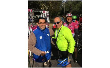 El ex presidente Calderón participa en el Gran Fondo CDMX